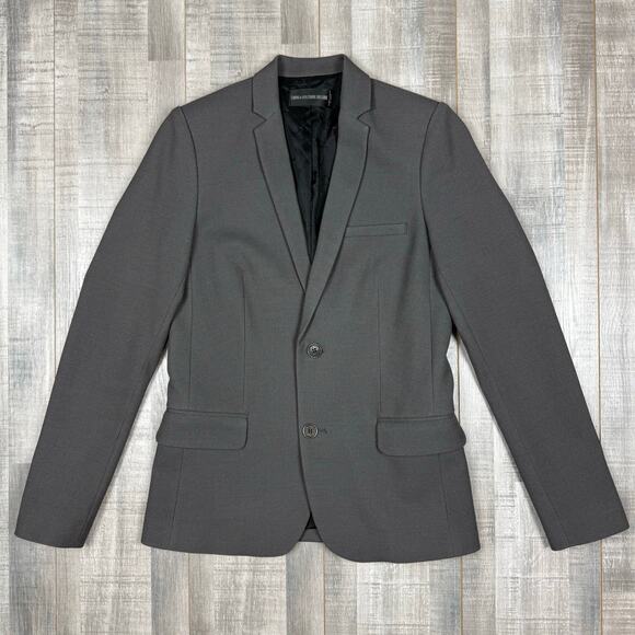 Zadig & Voltaire Veda Bis Deluxe Blazer Medium Gray Bug Rhinestone Jacket Preppy - Picture 4 of 15